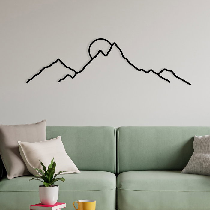 Wallity Ayers Escultura de Pared de Metal Negra